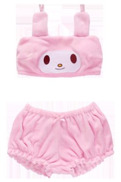 My Melody Lingerie Set - Y2K Summer, 90s Grunge, Retro Style, Pastel Goth, Y2K Party Out