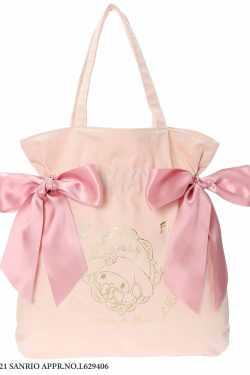 My Melody x Maison de FLEUR SANRIO Ribbon Tote Bag - Y2K Grunge 90s Retro Style Gingham Inner