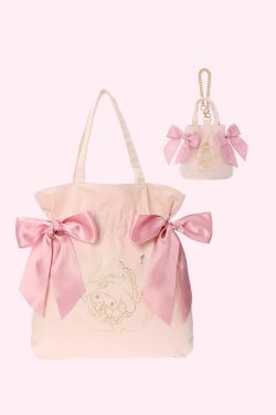 My Melody x Maison de FLEUR SANRIO Ribbon Tote Bag - Y2K Grunge 90s Retro Style Gingham Inner