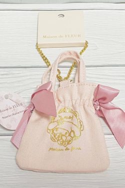 My Melody x Maison de FLEUR SANRIO Ribbon Tote Bag - Y2K Grunge 90s Retro Style Gingham Inner