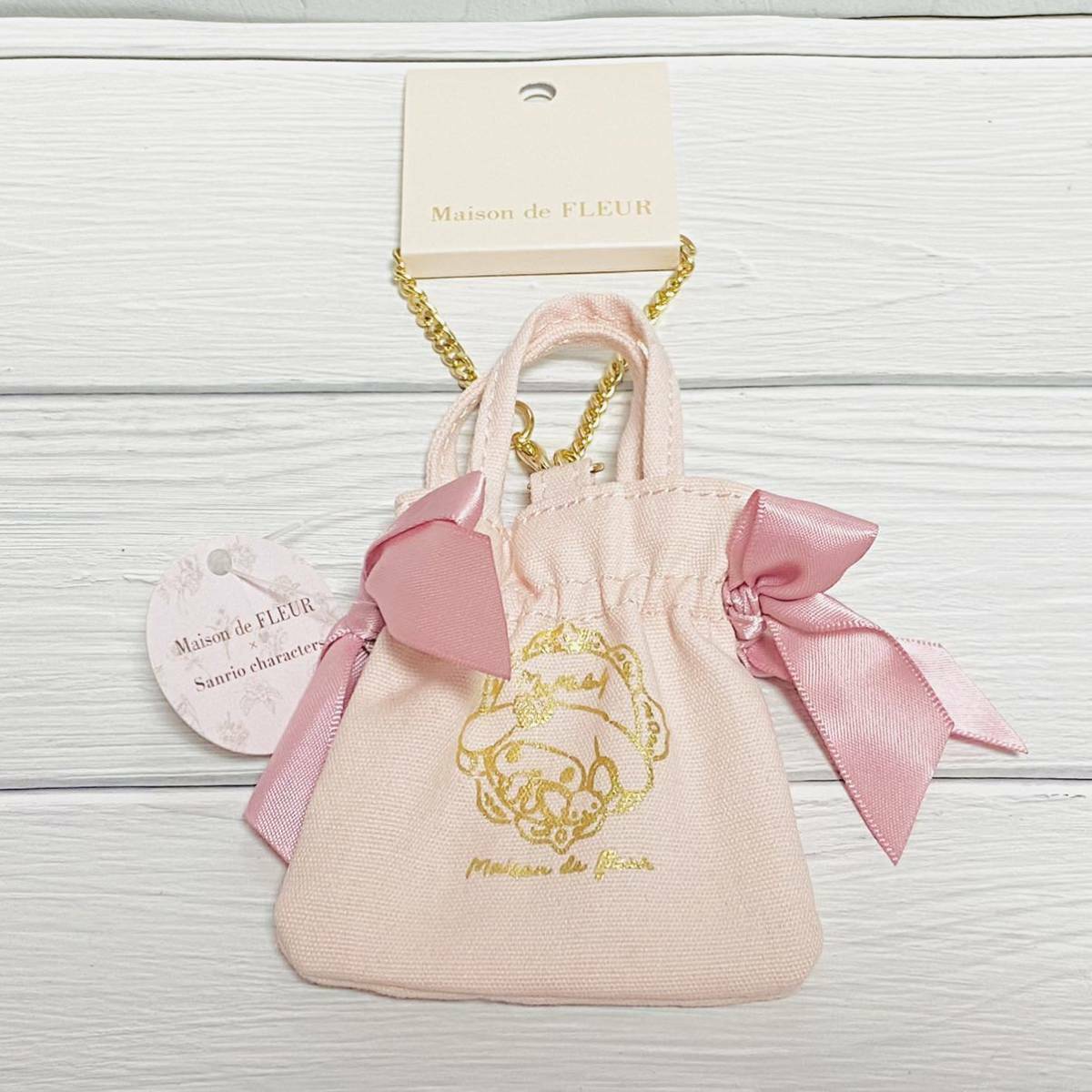 My Melody x Maison de FLEUR SANRIO Ribbon Tote Bag - Y2K Grunge 90s Retro Style Gingham Inner