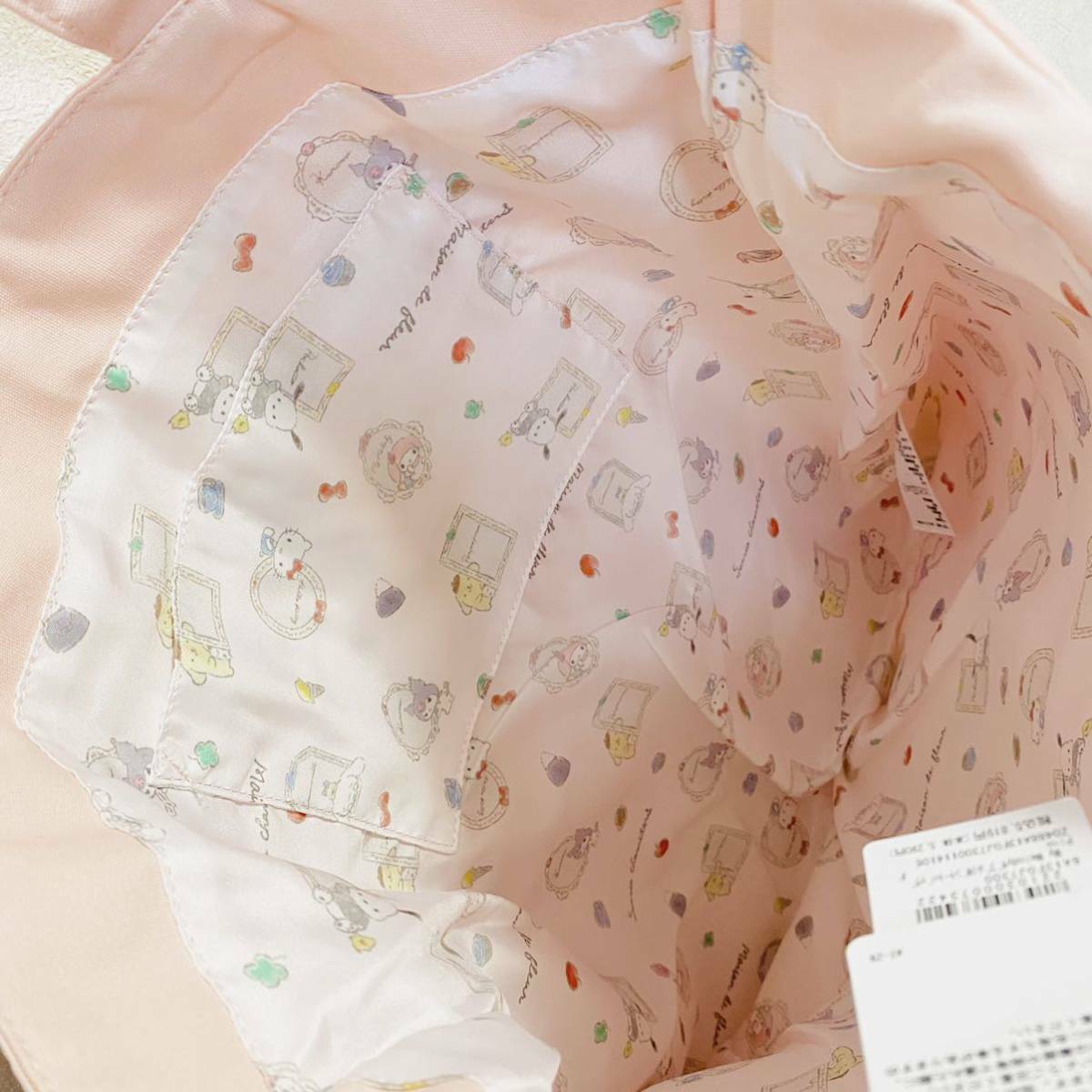My Melody x Maison de FLEUR SANRIO Ribbon Tote Bag - Y2K Grunge 90s Retro Style Gingham Inner