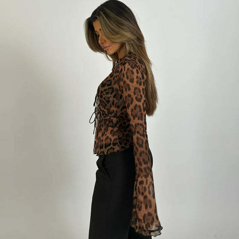 Myka Long Sleeve Mesh Top - Y2K Grunge, 90s Fashion, Retro Style, Summer Y2K Outfits
