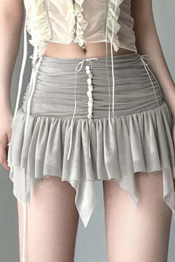 Mylah Pleated Mesh Mini Skirt - Y2K Summer Grunge, 90s Fashion, Retro Goth, Y2K Party Outfit