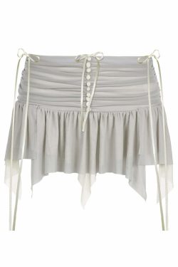 Mylah Pleated Mesh Mini Skirt - Y2K Summer Grunge, 90s Fashion, Retro Goth, Y2K Party Outfit