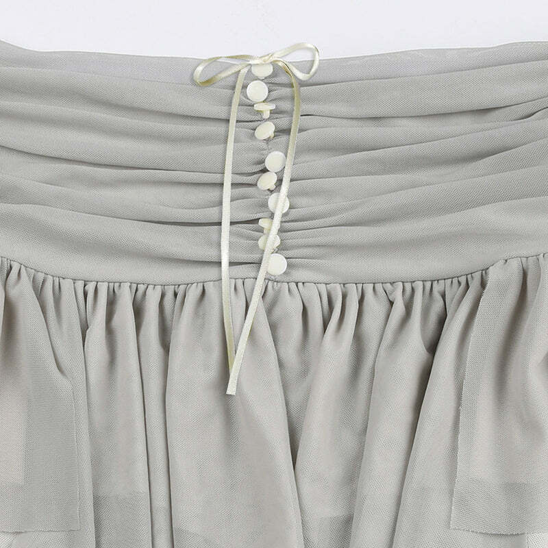 Mylah Pleated Mesh Mini Skirt - Y2K Summer Grunge, 90s Fashion, Retro Goth, Y2K Party Outfit