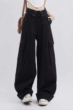 Mystic Black Gothic Cargo Pants - Y2K Grunge, 90s Fashion, Retro Style, Y2K Club Outfits