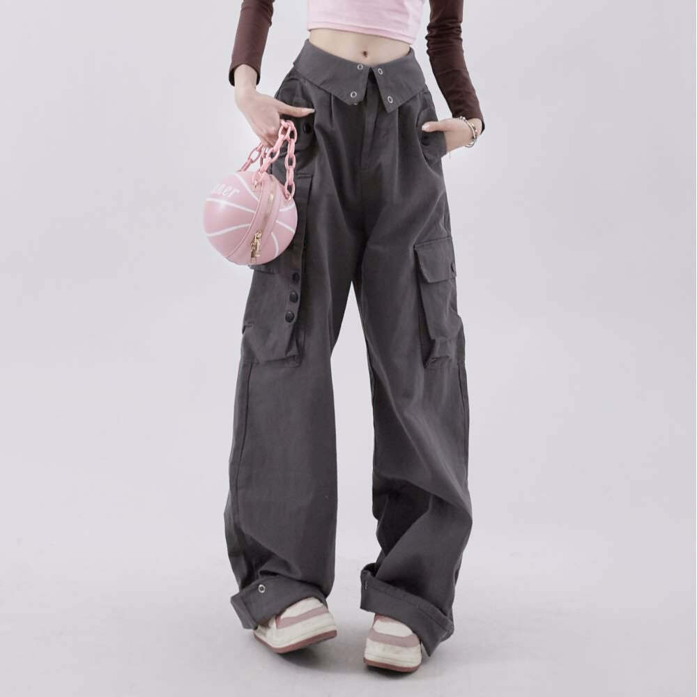 Mystic Gray Gothic Cargo Pants - Y2K Grunge, 90s Fashion, Retro Style, Y2K Summer Outfits