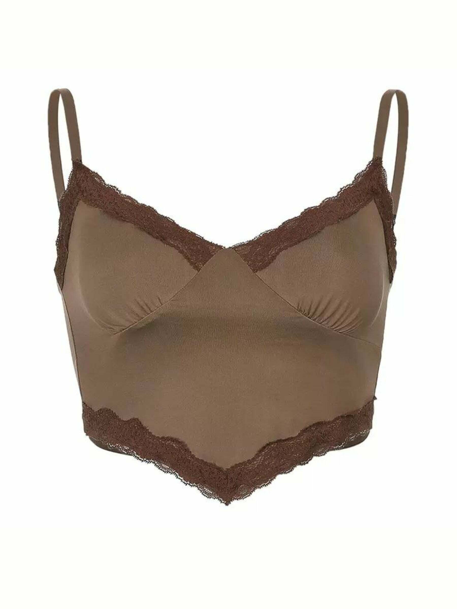 Nava Y2K Lace Crop Top - 90s Grunge, Retro Summer, Pastel Goth, Party & Club Outfits