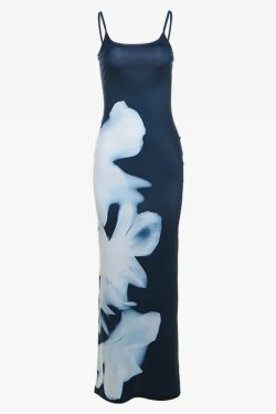 Navy Blue Bodycon Dress - Y2K Summer Outfit, 90s Fashion, Grunge, Retro Style, Y2K Party Look