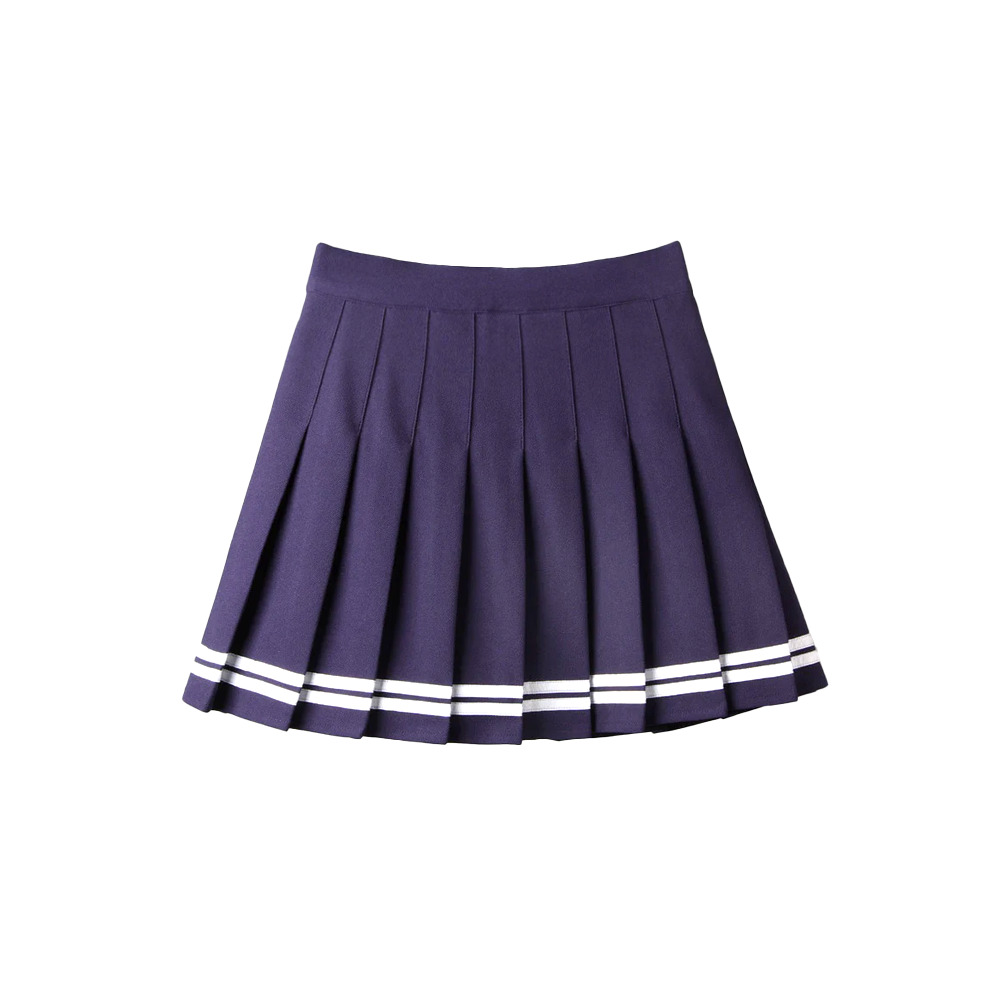 Navy Blue High-Waist Mini Skirt - Y2K Summer, 90s Fashion, Grunge, Retro, Preppy Sailor