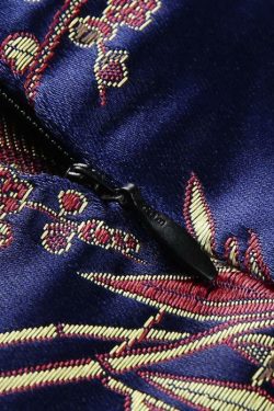 Navy Blue Satin Dress - Y2K Summer Outfit, 90s Fashion, Grunge, Retro Style, Y2K Party Look