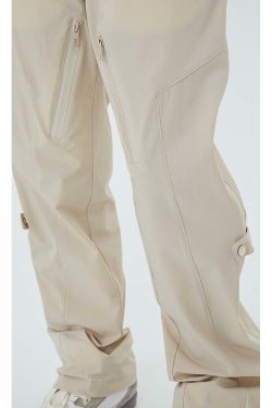 NECOYEP Nylon Cargo Pants - Y2K Summer Grunge, 90s Retro Style, Y2K Club & Party Outfits