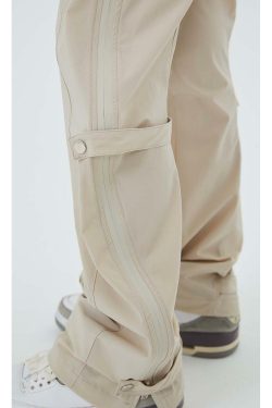 NECOYEP Nylon Cargo Pants - Y2K Summer Grunge, 90s Retro Style, Y2K Club & Party Outfits