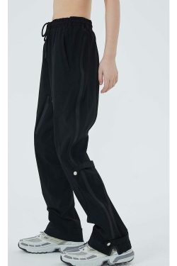NECOYEP Nylon Cargo Pants - Y2K Summer Grunge, 90s Retro Style, Y2K Club & Party Outfits