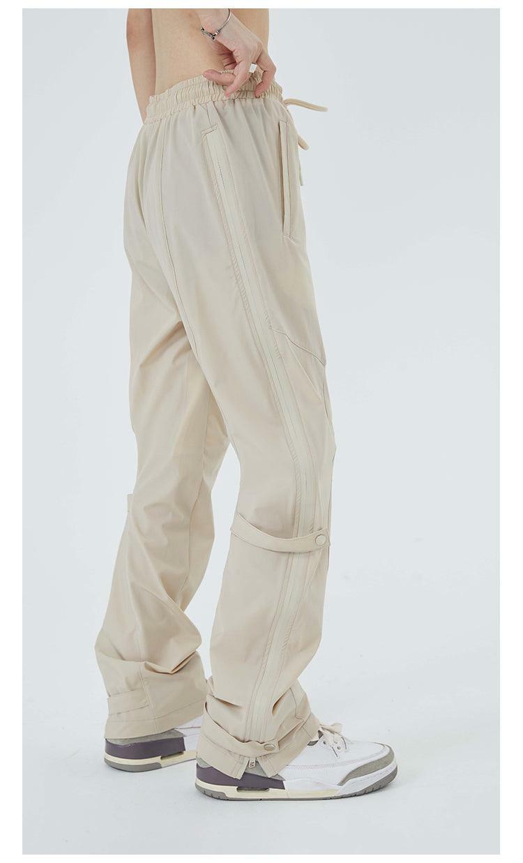 NECOYEP Nylon Cargo Pants - Y2K Summer Grunge, 90s Retro Style, Y2K Club & Party Outfits