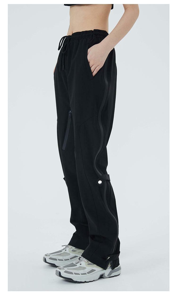 NECOYEP Nylon Cargo Pants - Y2K Summer Grunge, 90s Retro Style, Y2K Club & Party Outfits