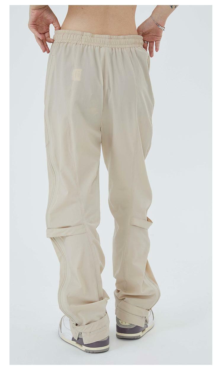NECOYEP Nylon Cargo Pants - Y2K Summer Grunge, 90s Retro Style, Y2K Club & Party Outfits