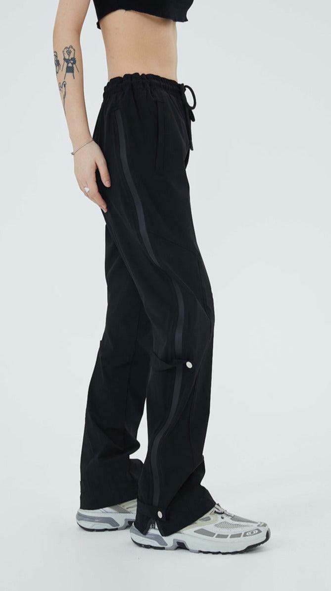 NECOYEP Nylon Cargo Pants - Y2K Summer Grunge, 90s Retro Style, Y2K Club & Party Outfits