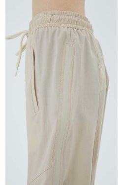 NECOYEP Nylon Cargo Pants - Y2K Summer Grunge, 90s Retro Style, Y2K Club & Party Outfits