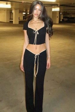 Nelly Two Piece Pant Set - Y2K Summer & 90s Fashion, Grunge, Retro, Pastel Goth Outfits