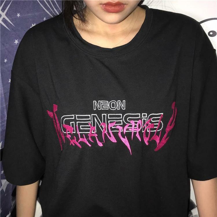 Neon Genesis Shirt - Y2K Summer Grunge, 90s Retro, Pastel Goth, Y2K Club & Party Outfits