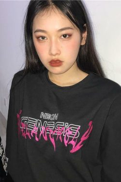 Neon Genesis Shirt - Y2K Summer Grunge, 90s Retro, Pastel Goth, Y2K Club & Party Outfits