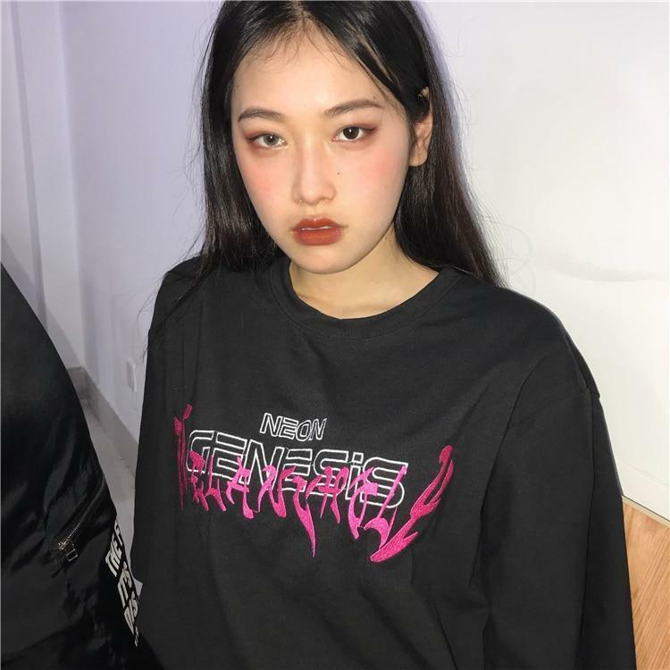 Neon Genesis Shirt - Y2K Summer Grunge, 90s Retro, Pastel Goth, Y2K Club & Party Outfits