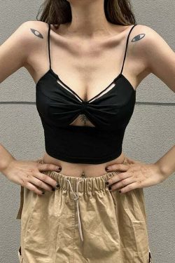 Nesli Strappy Crop Top - Y2K Summer, 90s Fashion, Grunge, Retro, Pastel Goth, Y2K