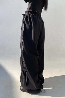 Nightfall Drawstring Gothic Pants - Y2K Grunge, 90s Fashion, Retro Style, Y2K Summer Outfits