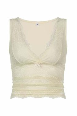 Niki Lace Tank Top - Y2K Summer Grunge, 90s Fashion, Retro Style, Baby Tees, Y2K Club Out