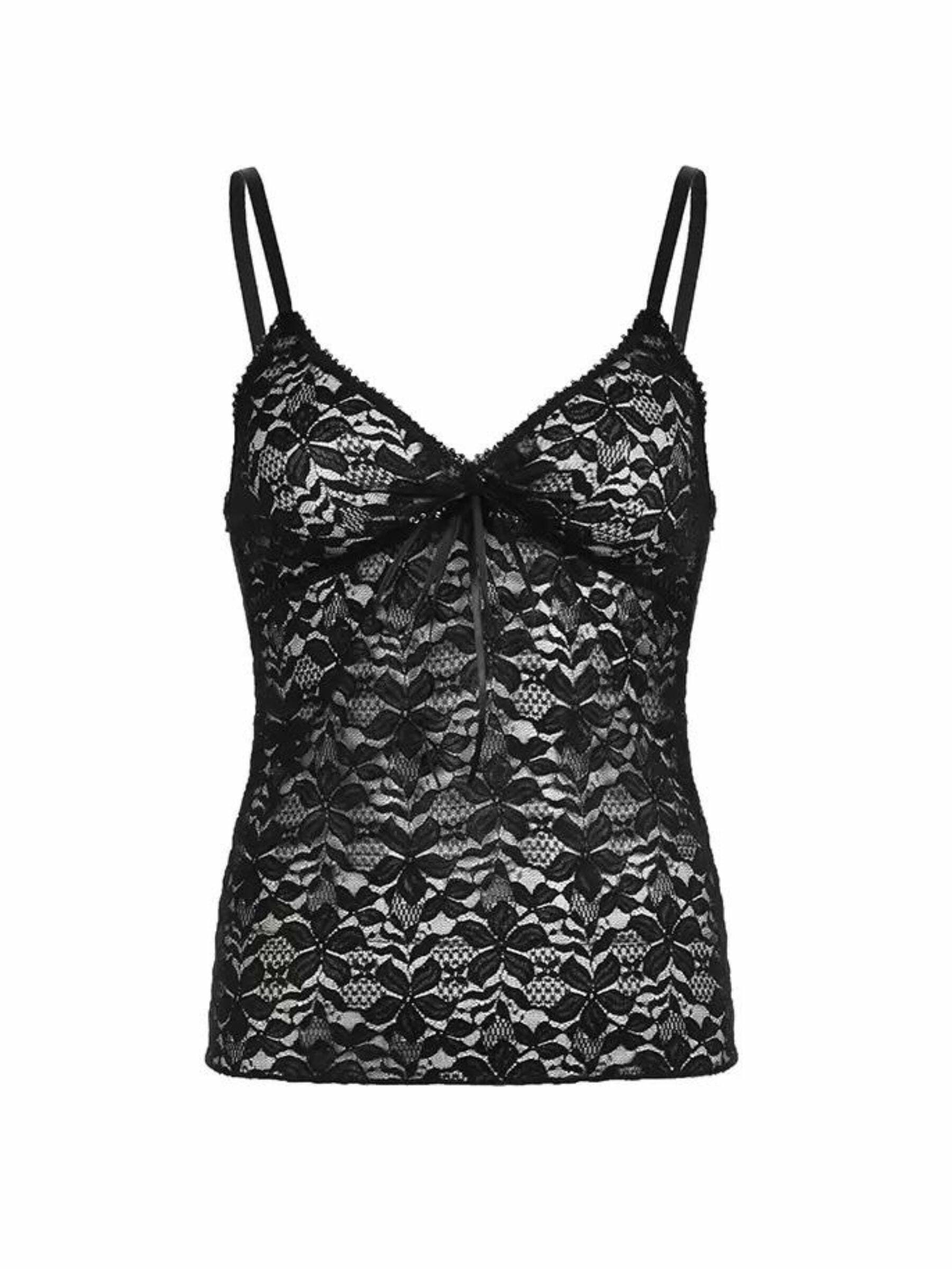 Nimrat Lace Tank Top - Y2K Summer Grunge, 90s Retro, Pastel Goth, Y2K Party & Club Out
