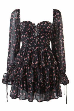 Noe Ruffle Mini Dress - Y2K Summer Outfit, 90s Grunge Fashion, Retro Style, Pastel Goth