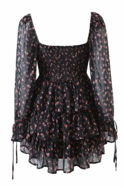 Noe Ruffle Mini Dress - Y2K Summer Outfit, 90s Grunge Fashion, Retro Style, Pastel Goth