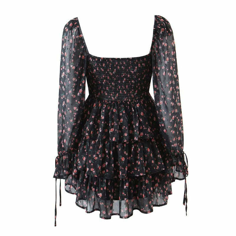 Noe Ruffle Mini Dress - Y2K Summer Outfit, 90s Grunge Fashion, Retro Style, Pastel Goth
