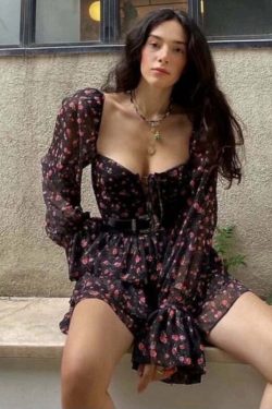 Noe Ruffle Mini Dress - Y2K Summer Outfit, 90s Grunge Fashion, Retro Style, Pastel Goth