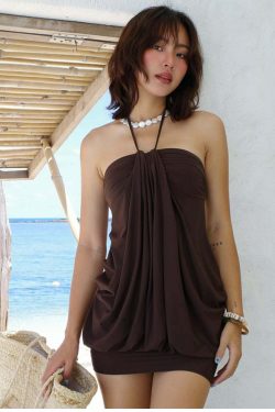 Noemie Halter Mini Dress - Y2K Summer Outfit, 90s Fashion, Grunge, Retro Style, Y2K Party Look