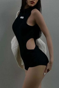Noemy Romper - Y2K Summer Grunge Outfit, 90s Fashion, Retro Style, Pastel Goth, Y2K Club Look