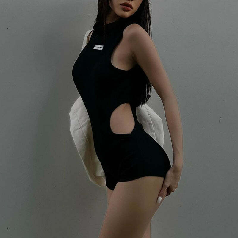 Noemy Romper - Y2K Summer Grunge Outfit, 90s Fashion, Retro Style, Pastel Goth, Y2K Club Look