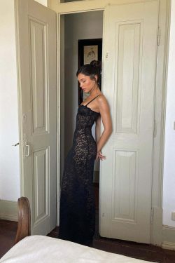 Noni Lace Maxi Dress - Y2K Summer Outfit, 90s Grunge Fashion, Retro Style, Pastel Goth Vibes