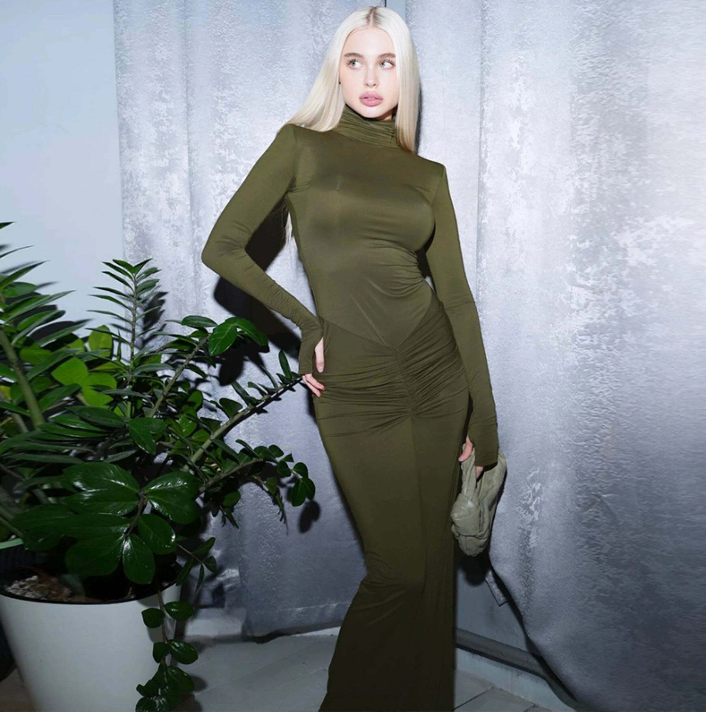 Noor Long Sleeve Maxi Dress - Y2K Summer, 90s Grunge, Retro Style, Y2K Party & Club Outfits