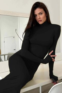 Noor Long Sleeve Maxi Dress - Y2K Summer, 90s Grunge, Retro Style, Y2K Party & Club Outfits