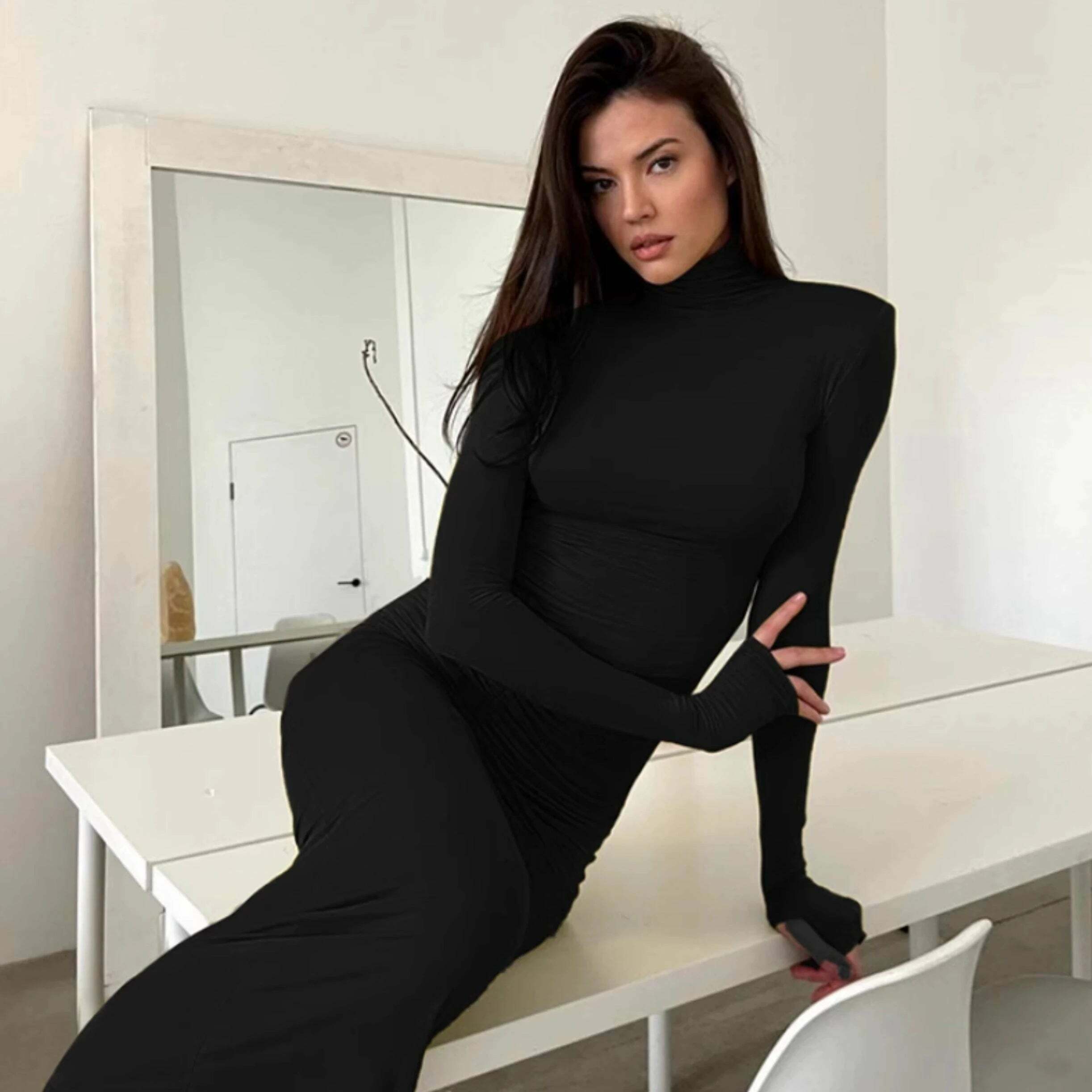 Noor Long Sleeve Maxi Dress - Y2K Summer, 90s Grunge, Retro Style, Y2K Party & Club Outfits