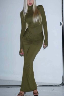 Noor Long Sleeve Maxi Dress - Y2K Summer, 90s Grunge, Retro Style, Y2K Party & Club Outfits