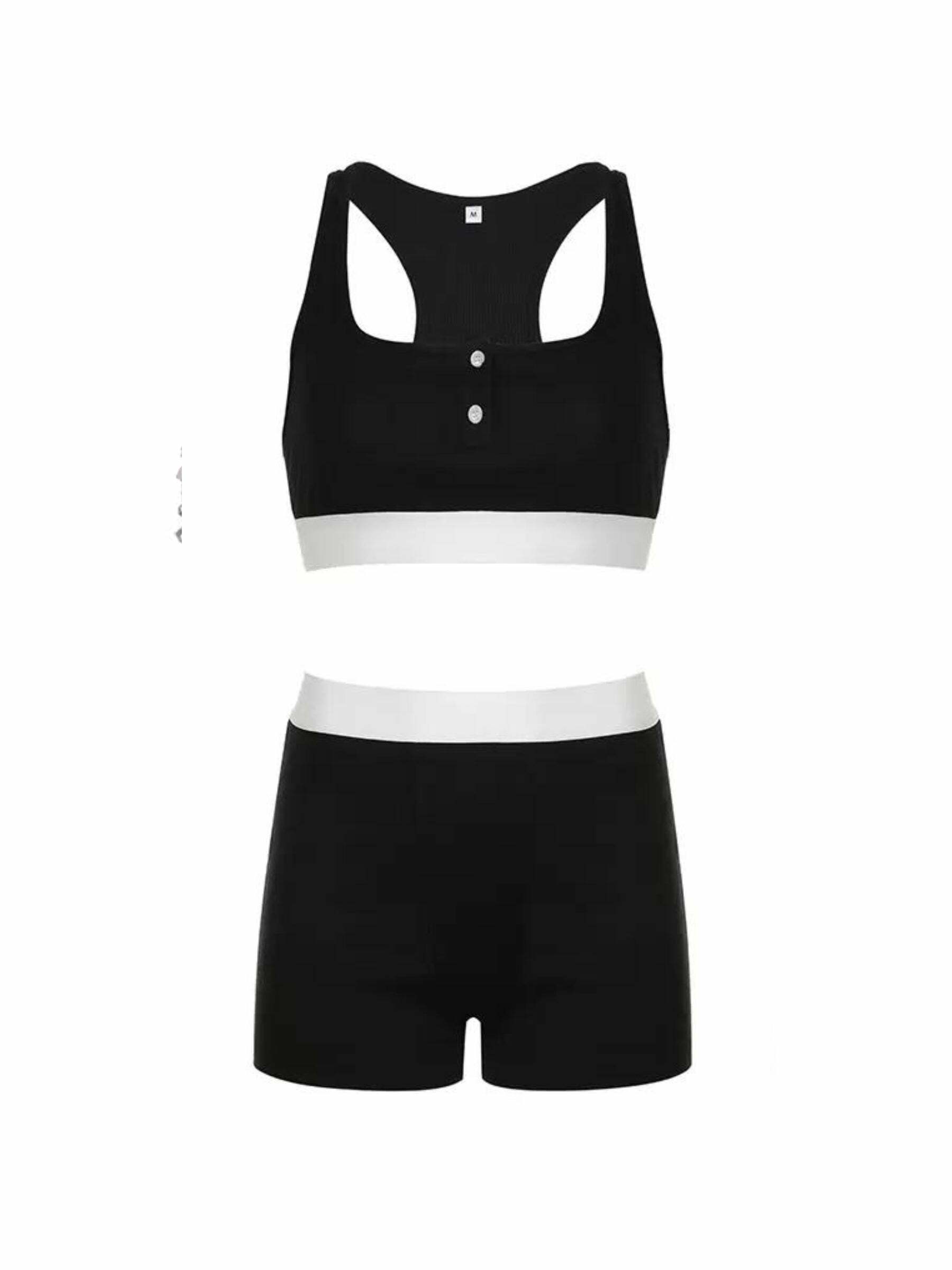 Nora Two Piece Shorts Set - Y2K Summer Grunge Outfit, 90s Fashion, Retro Style, Baby Tees Y2K