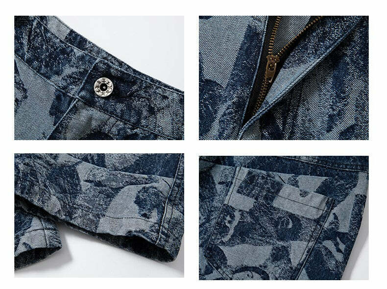 NOSAW 'ANCIENT' Denim Jeans - Y2K Grunge, 90s Retro, Summer Y2K Outfits, Y2
