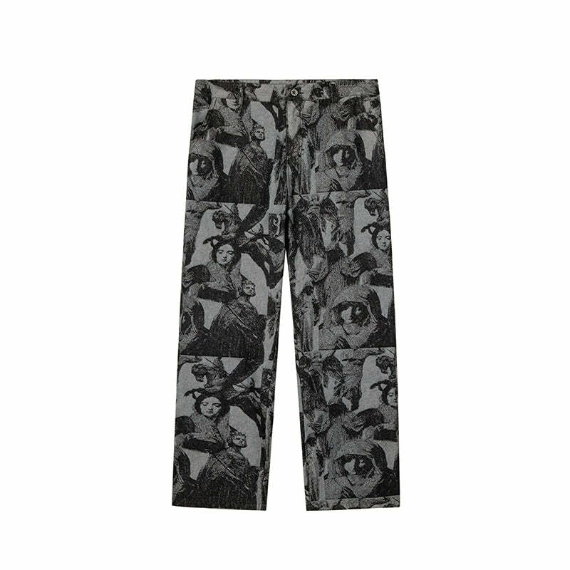 NOSAW 'ANCIENT' Denim Jeans - Y2K Grunge, 90s Retro, Summer Y2K Outfits, Y2