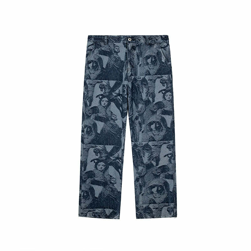 NOSAW 'ANCIENT' Denim Jeans - Y2K Grunge, 90s Retro, Summer Y2K Outfits, Y2