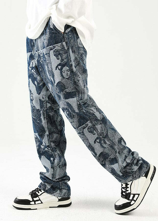 NOSAW 'ANCIENT' Denim Jeans - Y2K Grunge, 90s Retro, Summer Y2K Outfits, Y2
