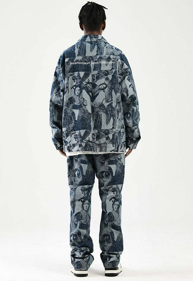 NOSAW 'ANCIENT' Denim Jeans - Y2K Grunge, 90s Retro, Summer Y2K Outfits, Y2